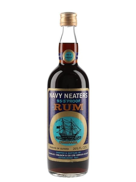 Navy Neaters Demerara Rum Bottled 1960s-1970s - Charles Kinloch 75.7cl / 54.5%