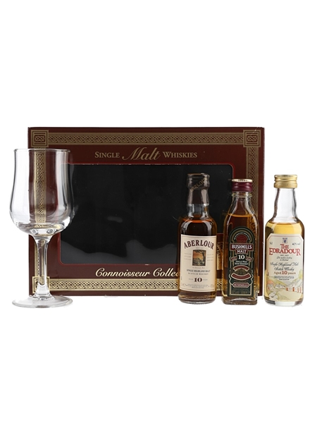 Single Malt Whiskies Connoisseur Collection Set Aberlour, Bushmills & Edradour 3 x 5cl / 40%