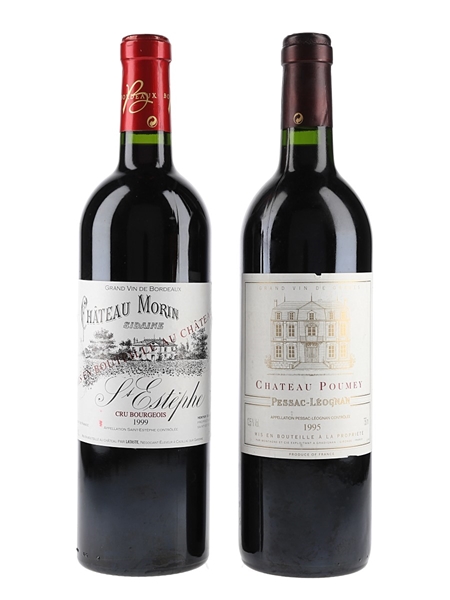 Chateau Morin 1999 & Chateau Poumey 1995 Saint Estephe & Pessac-Leognan 2 x 75cl / 12.5%