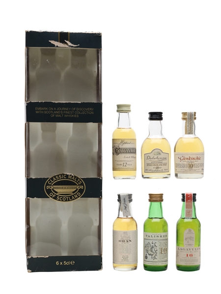 Classic Malts Set Cragganmore, Dalwhinnie, Glenkinchie, Lagavulin (White Horse Distillers), Oban & Talisker 6 x 5cl