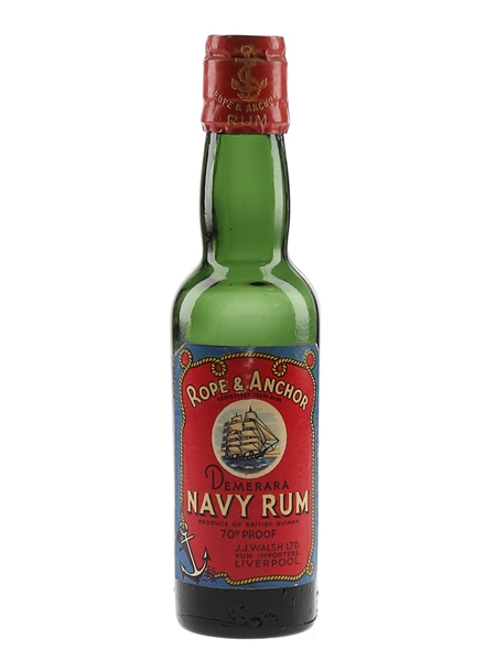 Rope & Anchor Demerara Navy Rum Bottled 1960s - Rum Importers Ltd. 5cl / 40%