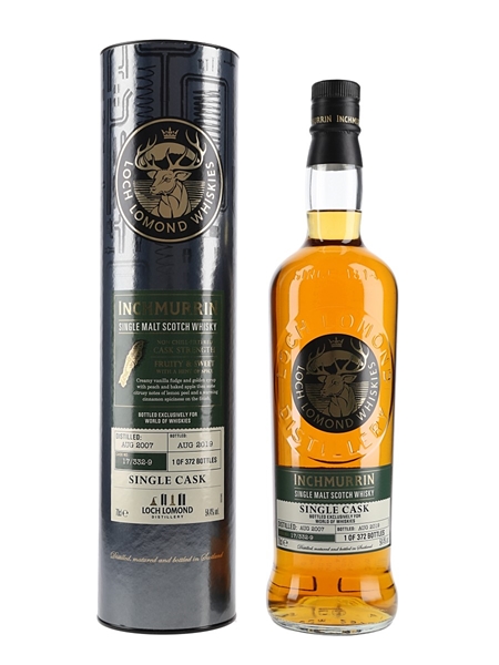 Inchmurrin 2007 Single Cask Bottled 2019 - World Of Whiskies 70cl / 54.4%