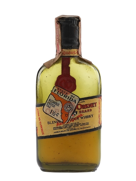 Old Orkney Real Liqueur Blended Scotch Whisky Bottled 1930s - Stromness Distillery 4.7cl / 43%