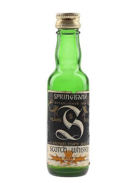 Springbank 5 Year Old Bottled 1970s - Consorzio Vinicolo A Sutti 3.7cl / 43%