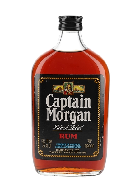 Captain Morgan Black Label Rum Bottled 1970s 37.5cl / 40%