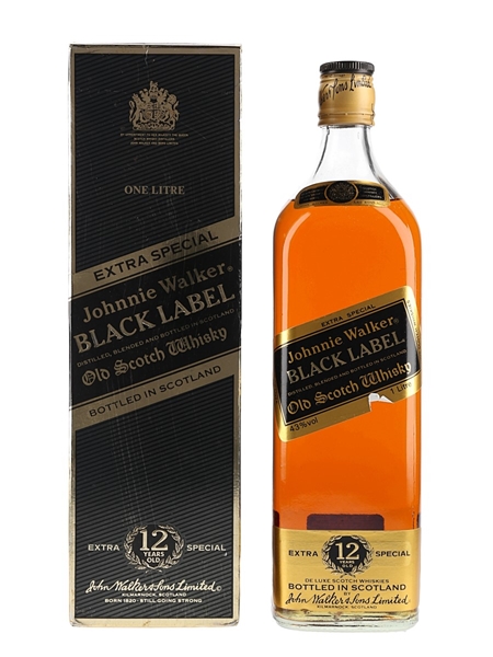 Johnnie Walker Black Label 12 Year Old Bottled 1980s-1990s 100cl / 43%