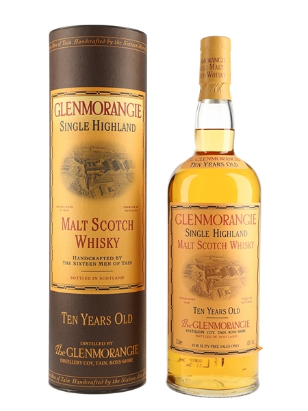 Glenmorangie 10 Year Old Bottled 1990s - Duty Free 100cl / 43%