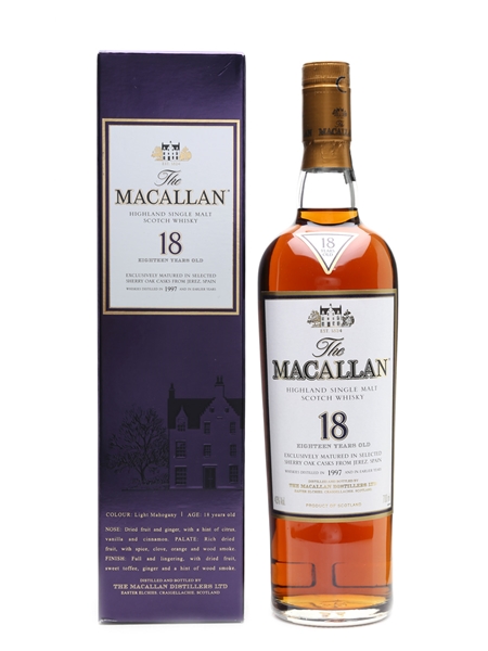 Macallan 18 Year Old 1997 And Earlier 70cl / 43%