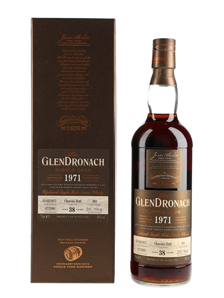 Glendronach 1971 38 Year Old Oloroso Butt 483 Bottled 2009 70cl / 49.4%