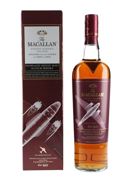 Macallan Whisky Maker's Edition Classic Travel Range - 1930s Propeller Plane 70cl / 42.8%