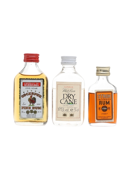 Assorted Rum Miniatures Including Cockspur 2 x 5cl, 1 x2cl