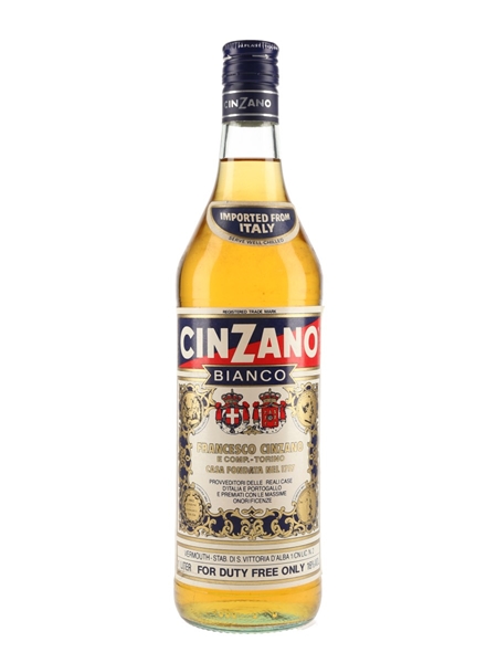 Cinzano Bianco Bottled 1990s - Duty Free 100cl / 16%