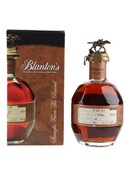 Blanton's Straight From The Barrel No. 413a Bottled 2021 70cl / 64.1%