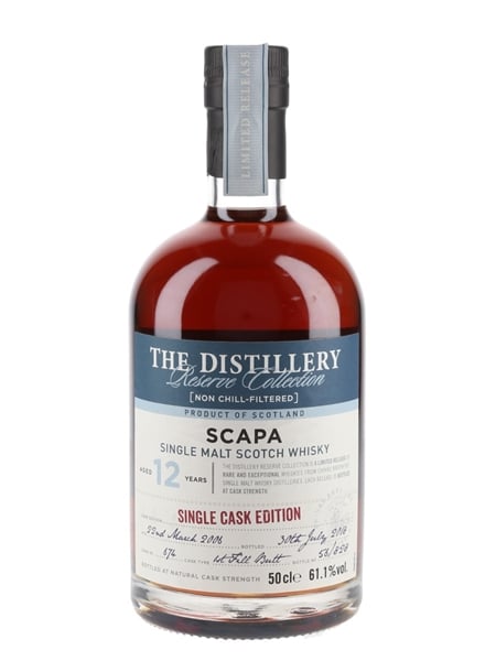 Scapa 2006 12 Year Old The Distillery Reserve Collection Bottled 2018 - Chivas Brothers 50cl / 61.1%