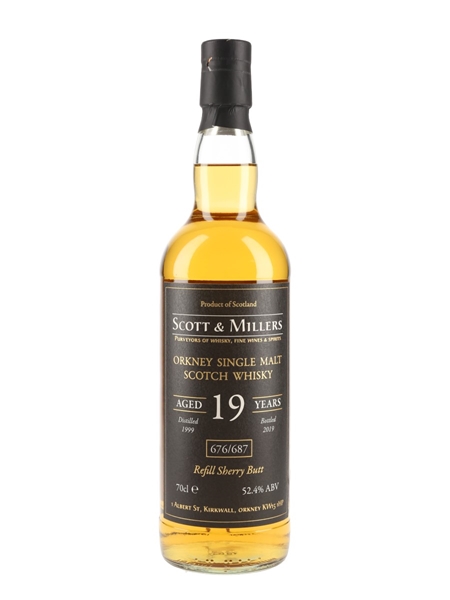 Orkney 1999 19 Year Old Bottled 2019 - Scott & Millers 70cl / 52.4%