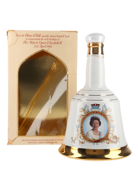 Bell's Ceramic Decanter Queen Elizabeth II 60th Birthday 75cl / 43%