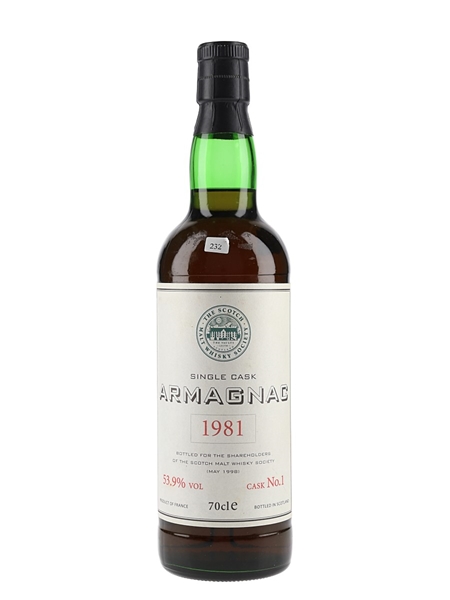 SMWS 1981 Armagnac Single Cask No.1 Bottled 1998 70cl / 53.9%