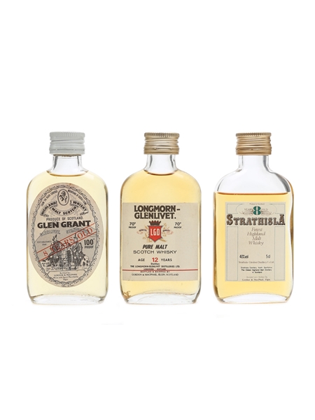 Gordon & MacPhail Speyside Miniatures Including Strathisla, Glen Grant & Longmorn 3 x 5cl