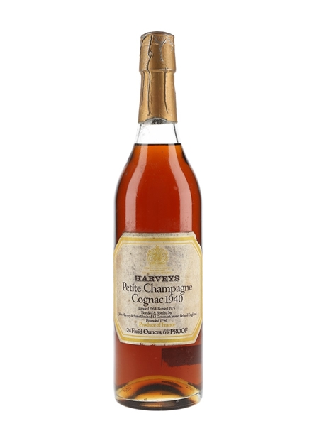 Harvey's 1940 Petite Champagne Cognac Landed 1964, Bottled 1975 68cl / 37%