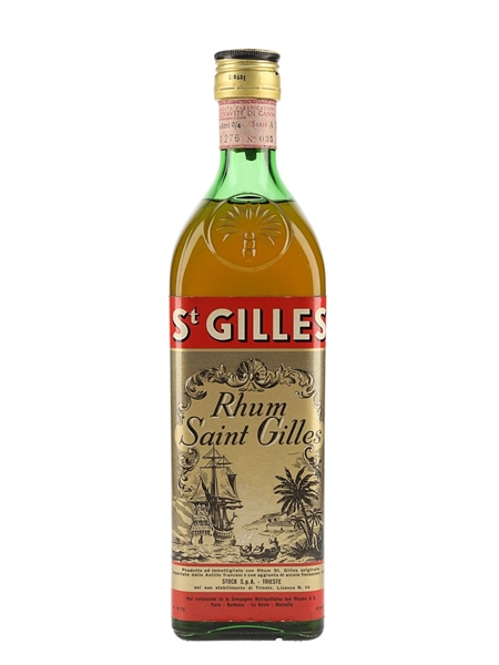 Saint Gilles Rhum Bottled 1960s - Stock 75cl / 45%