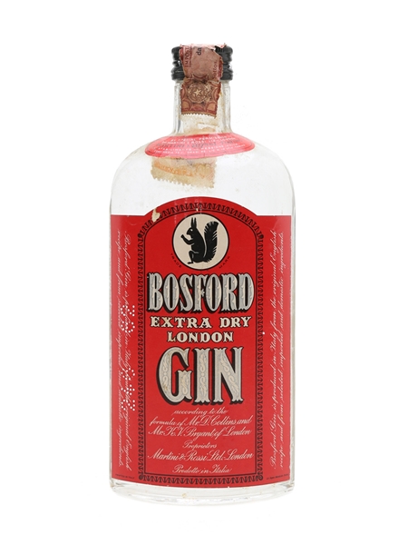 Bosford Extra Dry London Gin Bottled 1960s - Martini & Rossi 75cl / 46%