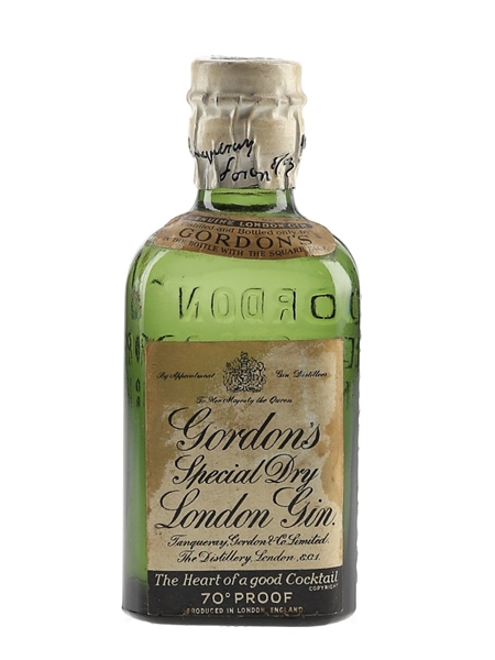 Gordon's Special Dry London Gin Spring Cap Bottled 1950s 5cl / 40%