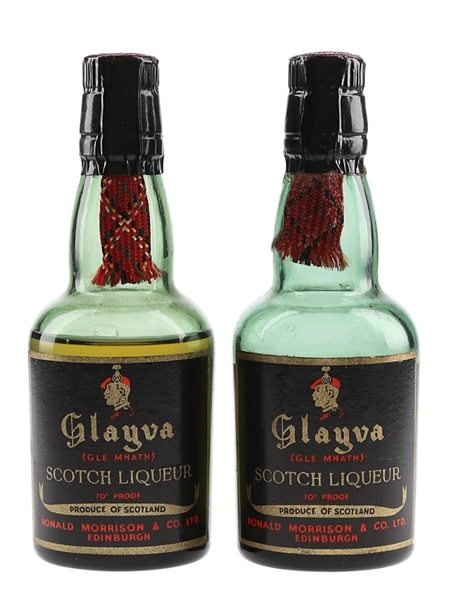 Glayva Scotch Liqueur Bottled 1950s 2 x 5cl / 40%