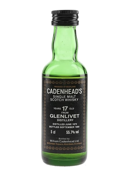 Glenlivet 1972 17 Year Old Bottled 1990 - Cadenhead's 5cl / 55.7%