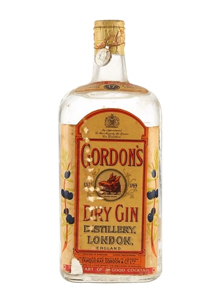 Gordon's Dry Gin Spring Cap Bottled 1950s-1960s 75cl / 47%