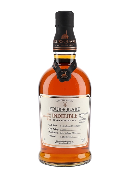 Foursquare Indelible 11 Year Old Single Blended Rum Bottled 2021 - Exceptional Cask Selection Mark XVIII 70cl / 48%