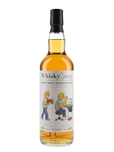 Clynelish 1995 26 Year Old Whisky Sponge Edition No.39 Bottled 2021 - Decadent Drinks 70cl / 57.7%