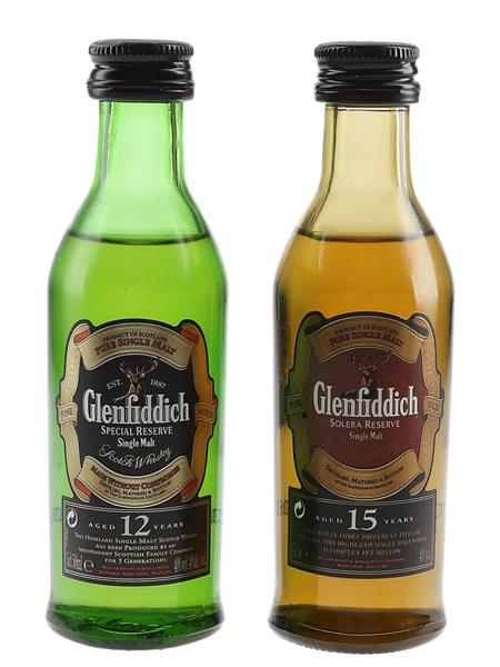 Glenfiddich 12 & 15 Year Old  2 x 5cl / 40%