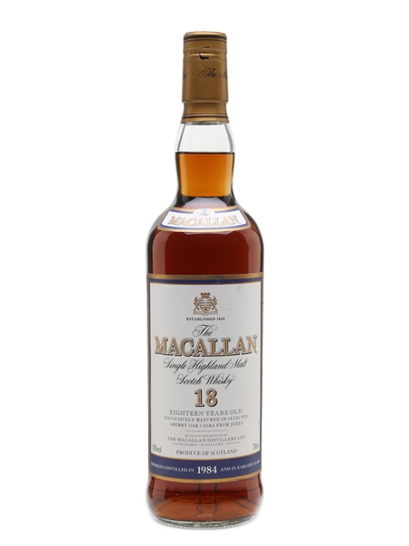 Macallan 18 Year Old 1984 and Earlier 70cl / 43%