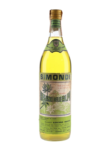 Simondi Regina Della Alpi Bottled 1960s -1970s 100cl / 35%