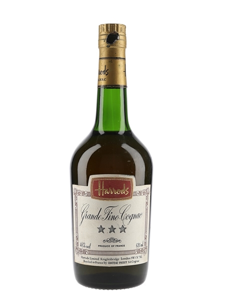 Harrods Grande Fine Cognac 3 Star Bottled 1980s - Chateau Paulet 68.1cl / 40%