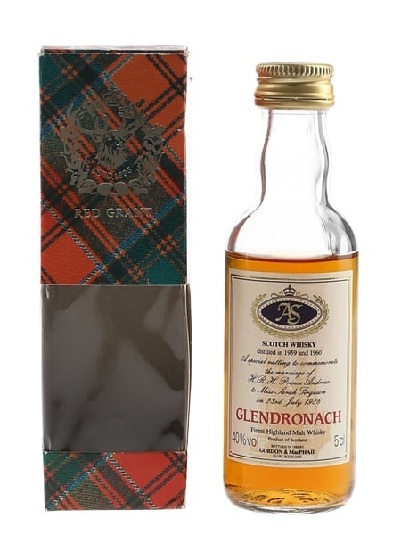 Glendronach Royal Wedding 1959 & 1960 Bottled 1986 - Gordon & MacPhail 5cl / 40%