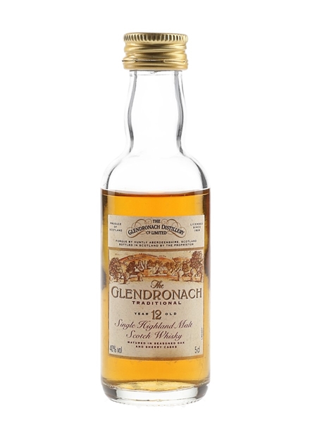 Glendronach 12 Year Old Traditional Bottled 1990s 5cl / 40%