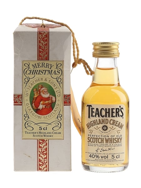 Teacher's Highland Cream Bottled 1980s - Merry Christmas 5cl / 40%