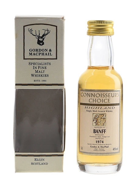 Banff 1974 Connoisseurs Choice Bottled 1990s - Gordon & MacPhail 5cl / 40%