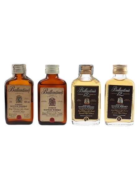 Ballantine's Finest Bottled 1980s 4 x 5cl