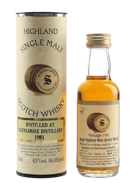 Glenlossie 1981 17 Year Old Signatory Vintage 5cl / 43%