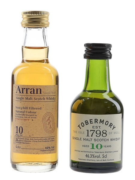 Arran 10 Year Old & Tobermory 10 Year Old  2 x 5cl