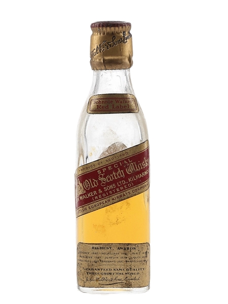 Johnnie Walker Red Label Bottled 1940s - British European Airways 5cl