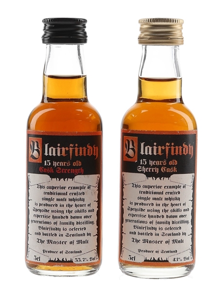 Blairfindy 15 Year Old Cask Strength & Sherry Cask  2 x 5cl