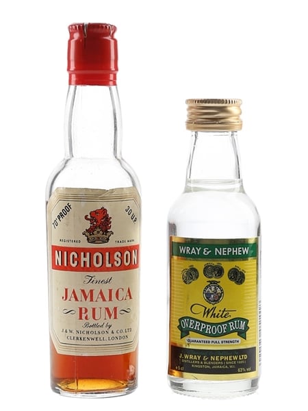 Wray & Nephew White Overproof Rum & Nicolson Finest Jamaica Rum  2 x 5cl