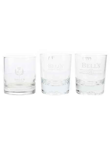 Bell's Whisky Tumblers  8cm-9cm Tall