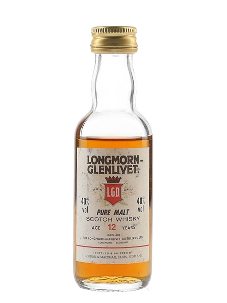 Longmorn Glenlivet 12 Year Old Bottled 1980s - Gordon & MacPhail 5cl / 40%