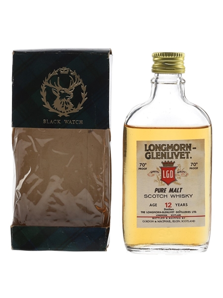 Longmorn Glenlivet 12 Year Old Bottled 1970s - Gordon & MacPhail 5cl / 40%