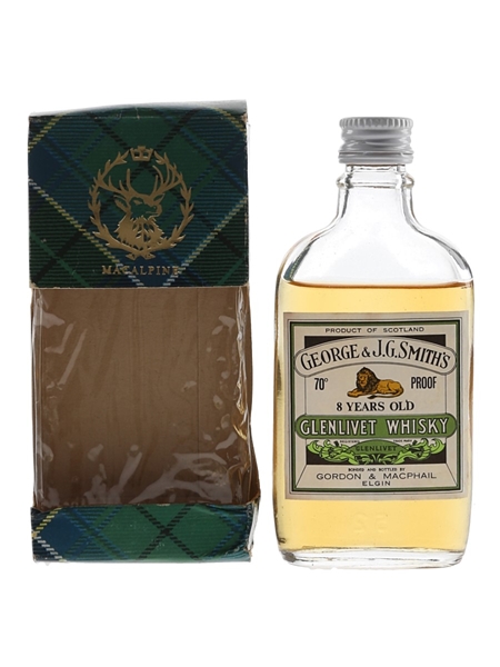 Glenlivet 8 Year Old Bottled 1970s - Gordon & MacPhail 5cl / 40%