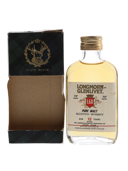 Longmorn Glenlivet 12 Year Old Bottled 1970s - Gordon & MacPhail 5cl / 40%